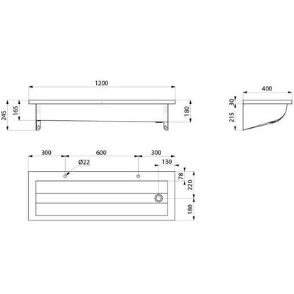 DELABIE 121250 - 1200 mm