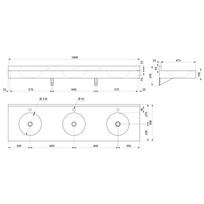 DELABIE 121750 - 1800 mm