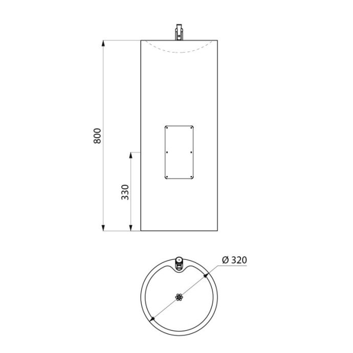 DELABIE 180110 ILHA JR free-standing drinking fountain