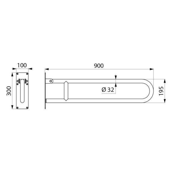 Delabie 35169S - 900 mm
