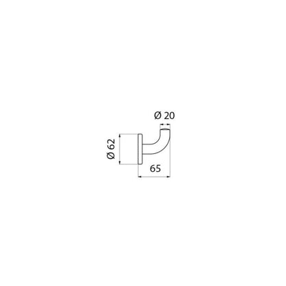 DELABIE 4043BK coat hook