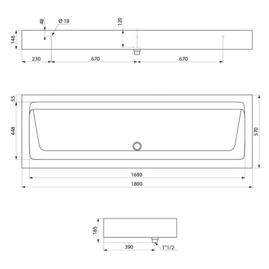 DELABIE 454180 - 1800 mm