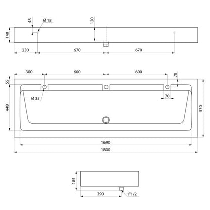 DELABIE 454182 - 1800 mm