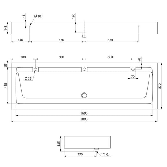 DELABIE 454182 - 1800 mm