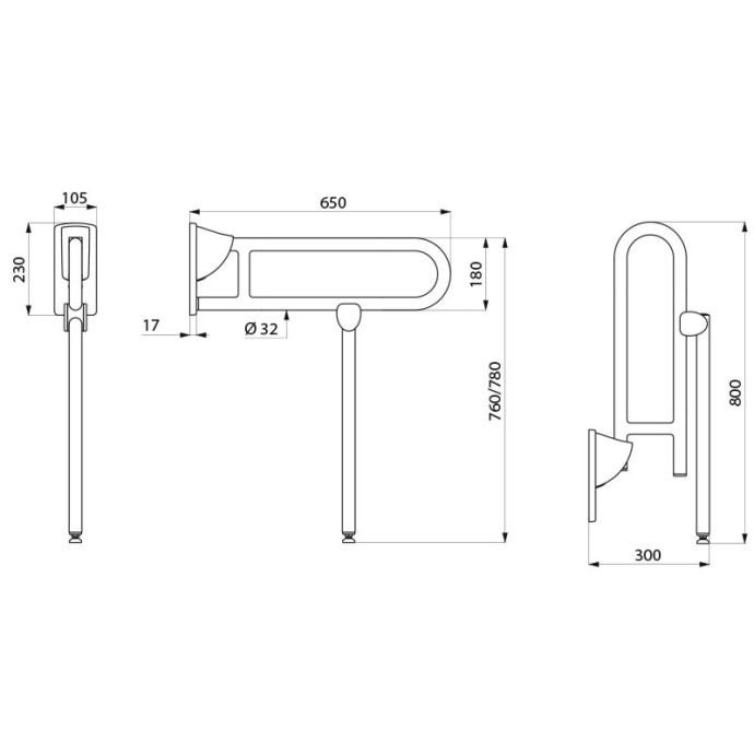 Delabie 510162S - 650 mm