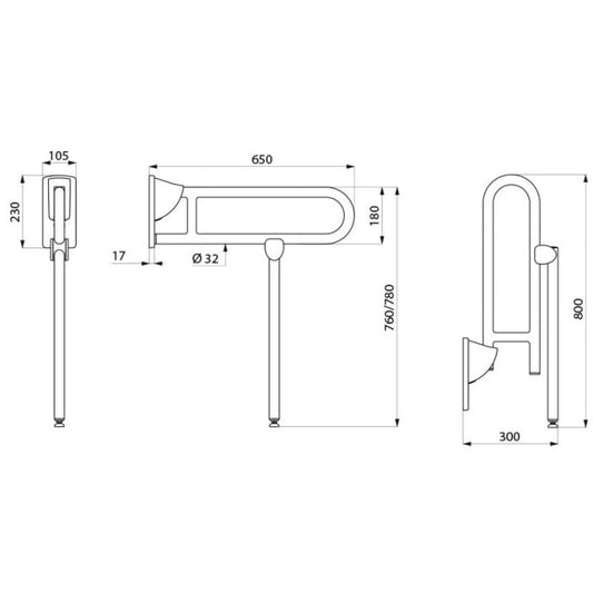 Delabie 510162S - 650 mm