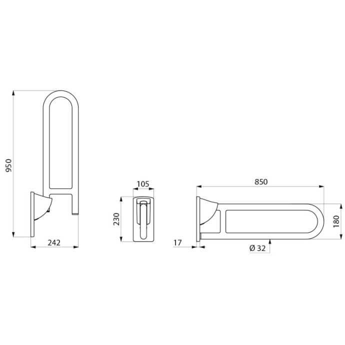 Delabie 510164S - 850 mm