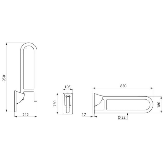 Delabie 510164S - 850 mm