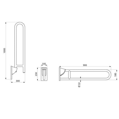 Delabie 510171S - 900 mm