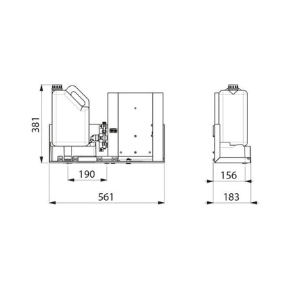 DELABIE 510205I 3-function module for installation behind a mirror