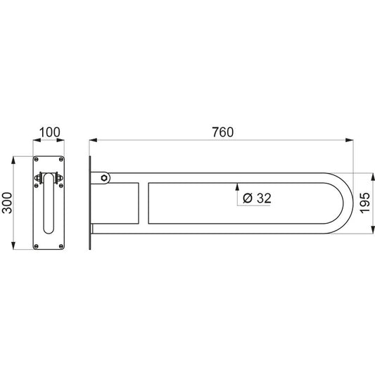 Delabie 511516W - 760 mm