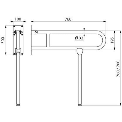 Delabie 511517W - 760 mm