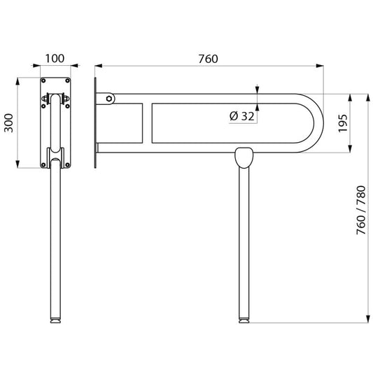 Delabie 511517W - 760 mm