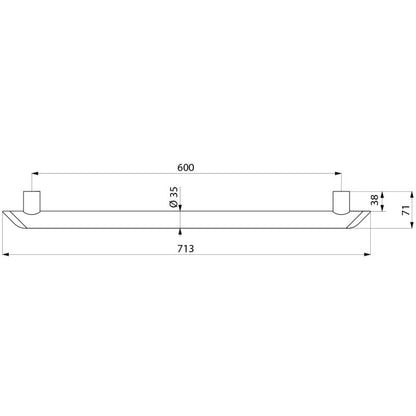 Delabie 511906BK - 600 mm