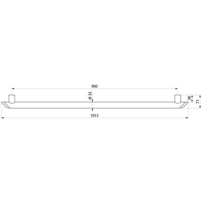 Delabie 511909BK - 900 mm