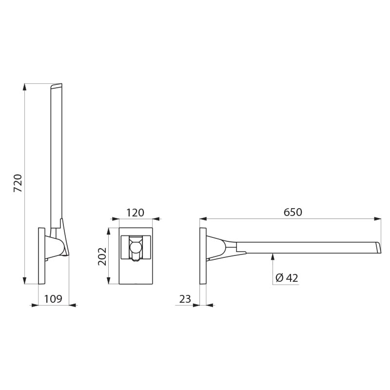 Delabie 511960BK - 650 mm