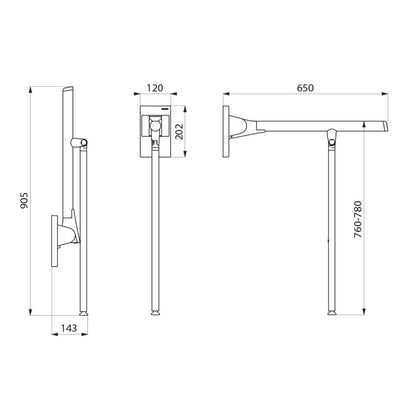 Delabie 511962W - 650 mm
