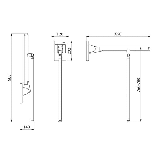 Delabie 511962W - 650 mm