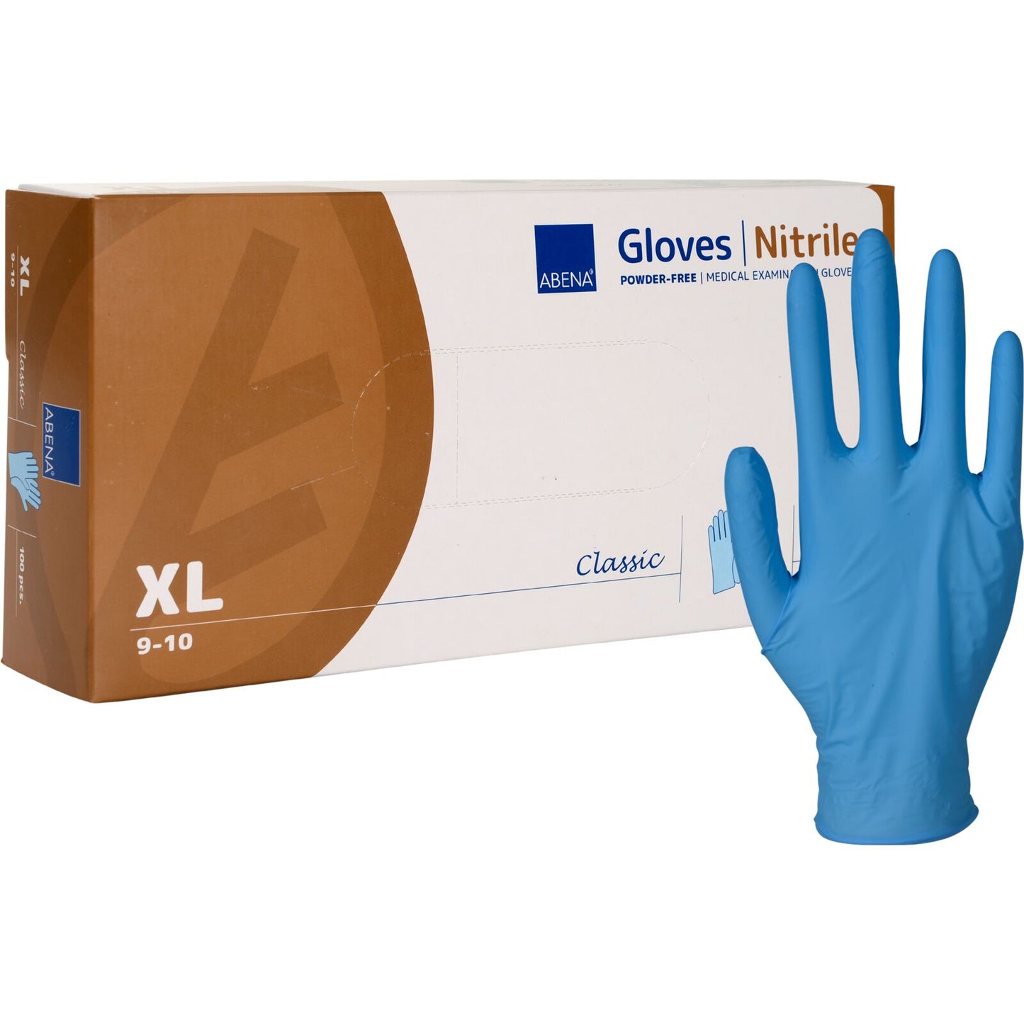ABENA Nitrile gloves blue size XL 1 box of 100 pieces