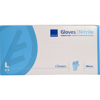 ABENA Handschuh Nitril blau L 3,5 Gramm 10 Schachteln à 100 Stück