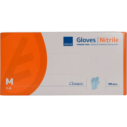 ABENA handschoen Nitril blauw maat M 3,5 gram 10 doosjes a 100 stuks