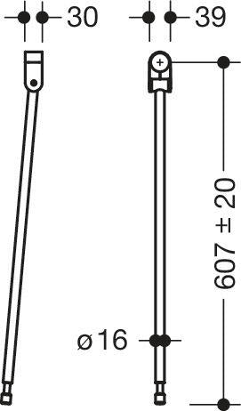 HEWI 950.50.021XA 98 - montagehoogte 760 mm