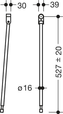 HEWI 950.50.027XA 98 - montagehoogte 680 mm