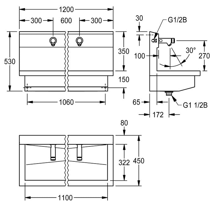 DELABIE PL12USV - 1200 mm