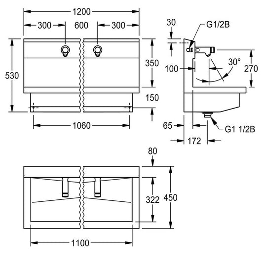 DELABIE PL12USV - 1200 mm