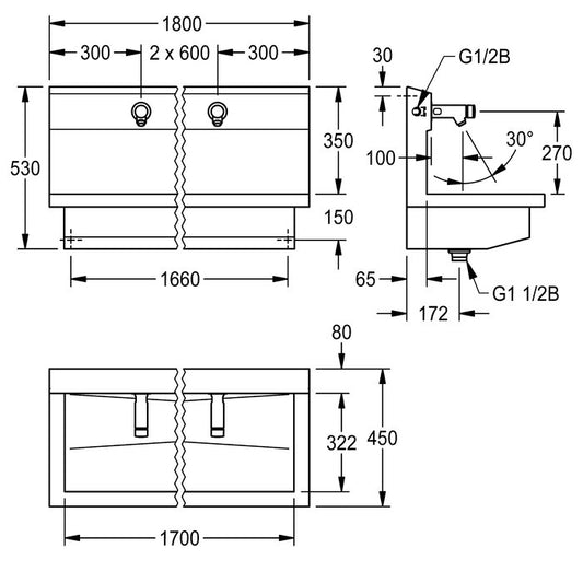 DELABIE PL18USV - 1800 mm