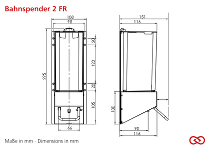 SanTRAL Classic Bahnpapier-Spender 2 Rollen