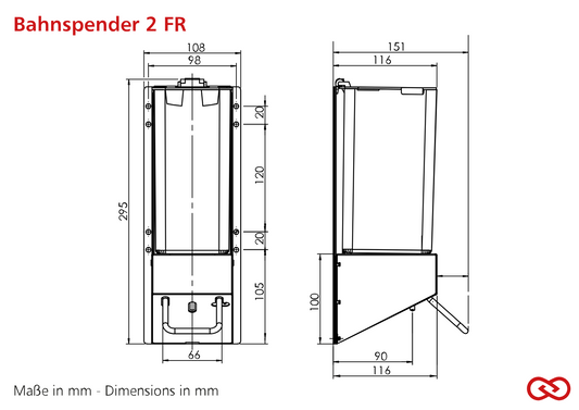 SANTRAL CLASSIC train dispenser 2 FR Vandal-resistant dispenser systems with soap, foam and spray